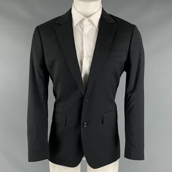 BONOBOS Chest Size 40 Black Wool Blend Notch Lapel Sport Coat - Picture 1 of 6